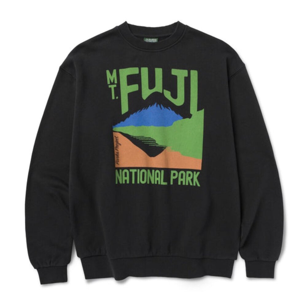 NEW Parks Project Mt Fuji Crew Sweatshirt Unisex sz Large $85 msrp cotton